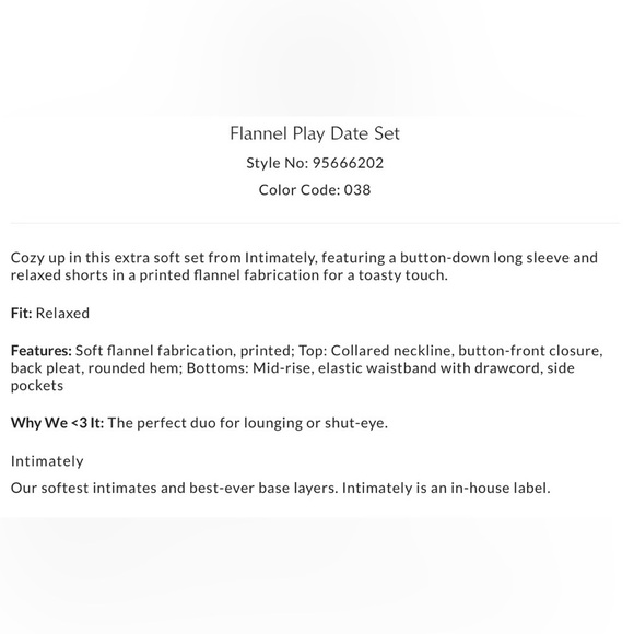 NWT Free People XS Flannel Play Date Set Cotton Green Combo Pajamas Intimately - Picture 4 of 5